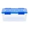 Iris® 4gal. Clear Plastic Storage Boxes With Blue Lid, 6 Pack
